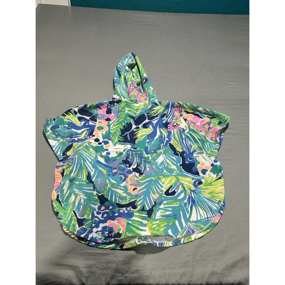 Lilly Pulitzer Girls Colorful Hooded Swimsuit Cover L